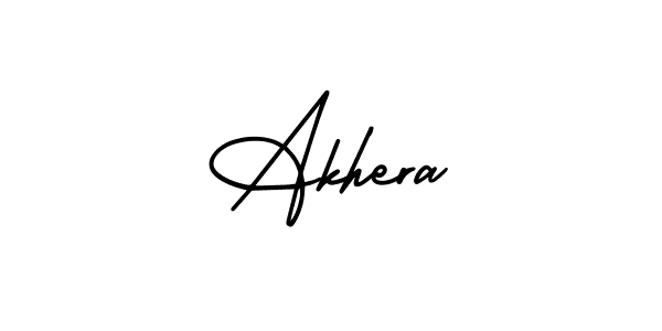 Use a signature maker to create a handwritten signature online. With this signature software, you can design (AmerikaSignatureDemo-Regular) your own signature for name Akhera. Akhera signature style 3 images and pictures png
