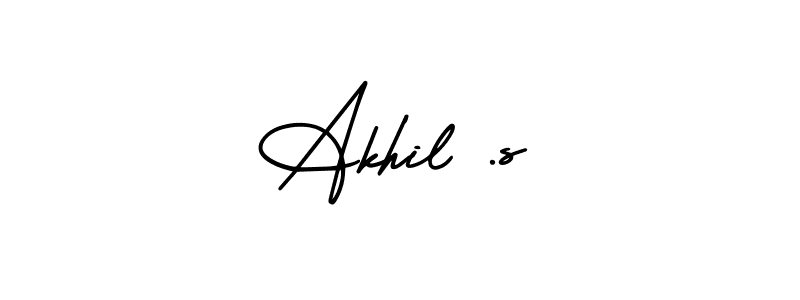 Create a beautiful signature design for name Akhil .s. With this signature (AmerikaSignatureDemo-Regular) fonts, you can make a handwritten signature for free. Akhil .s signature style 3 images and pictures png
