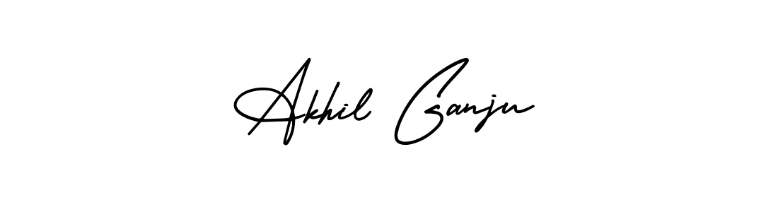 Akhil Ganju stylish signature style. Best Handwritten Sign (AmerikaSignatureDemo-Regular) for my name. Handwritten Signature Collection Ideas for my name Akhil Ganju. Akhil Ganju signature style 3 images and pictures png