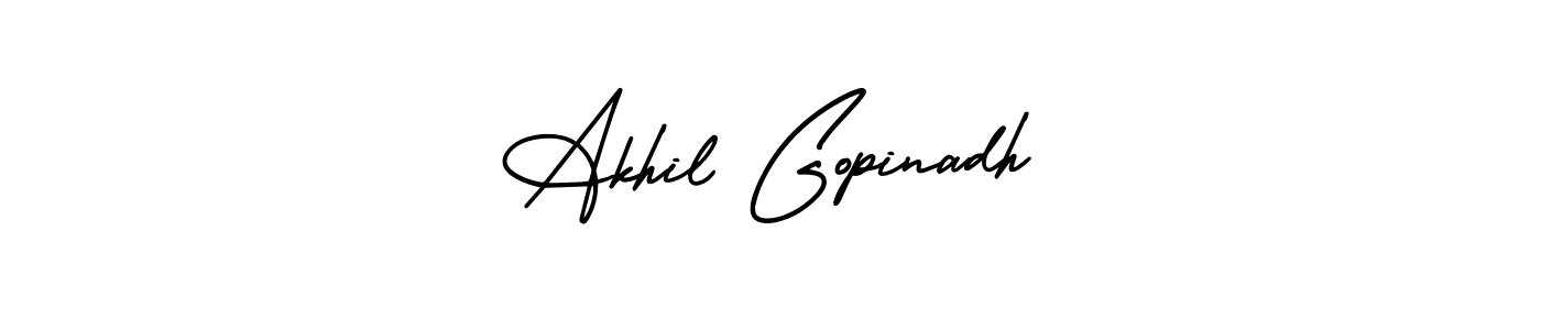 Best and Professional Signature Style for Akhil Gopinadh. AmerikaSignatureDemo-Regular Best Signature Style Collection. Akhil Gopinadh signature style 3 images and pictures png