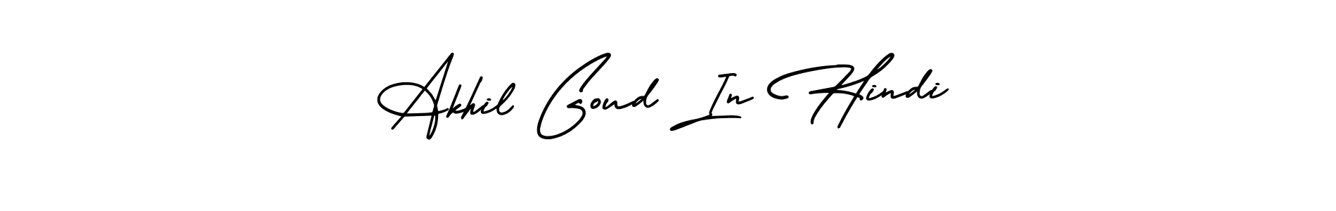 Also You can easily find your signature by using the search form. We will create Akhil Goud In Hindi name handwritten signature images for you free of cost using AmerikaSignatureDemo-Regular sign style. Akhil Goud In Hindi signature style 3 images and pictures png
