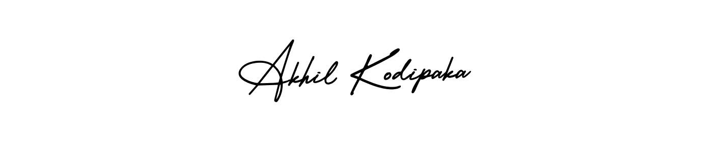 This is the best signature style for the Akhil Kodipaka name. Also you like these signature font (AmerikaSignatureDemo-Regular). Mix name signature. Akhil Kodipaka signature style 3 images and pictures png
