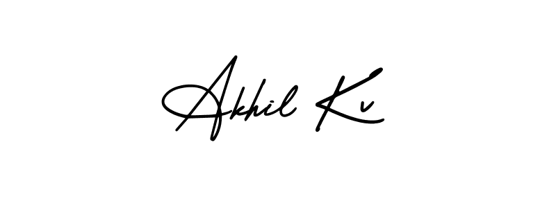 Also You can easily find your signature by using the search form. We will create Akhil Kv name handwritten signature images for you free of cost using AmerikaSignatureDemo-Regular sign style. Akhil Kv signature style 3 images and pictures png
