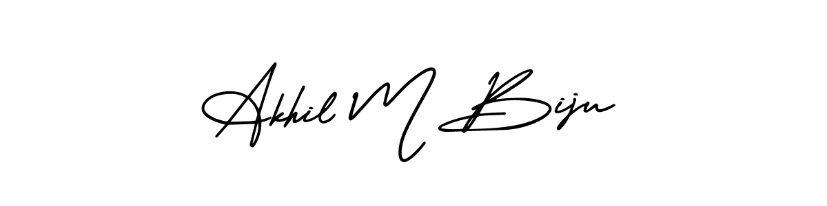 How to make Akhil M Biju signature? AmerikaSignatureDemo-Regular is a professional autograph style. Create handwritten signature for Akhil M Biju name. Akhil M Biju signature style 3 images and pictures png