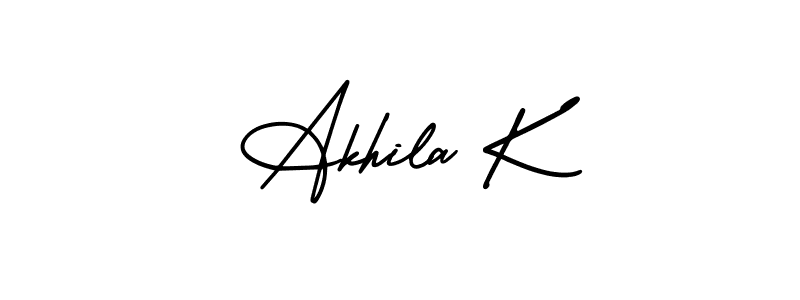 How to Draw Akhila K signature style? AmerikaSignatureDemo-Regular is a latest design signature styles for name Akhila K. Akhila K signature style 3 images and pictures png