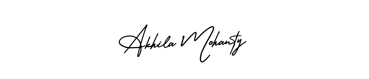 How to Draw Akhila Mohanty signature style? AmerikaSignatureDemo-Regular is a latest design signature styles for name Akhila Mohanty. Akhila Mohanty signature style 3 images and pictures png