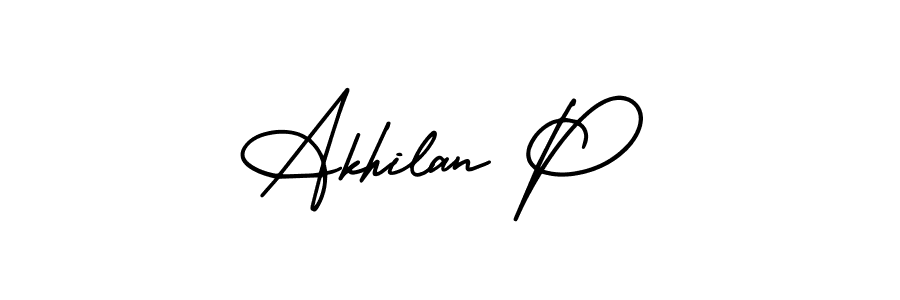 Similarly AmerikaSignatureDemo-Regular is the best handwritten signature design. Signature creator online .You can use it as an online autograph creator for name Akhilan P. Akhilan P signature style 3 images and pictures png