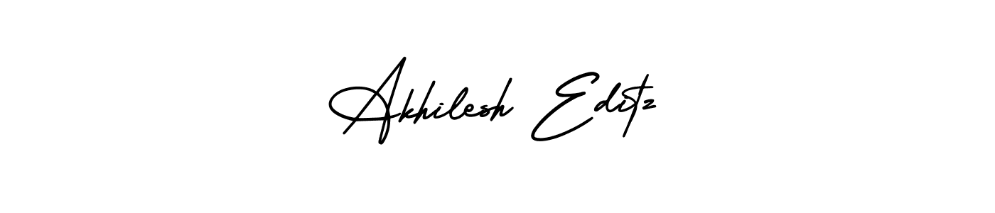 Use a signature maker to create a handwritten signature online. With this signature software, you can design (AmerikaSignatureDemo-Regular) your own signature for name Akhilesh Editz. Akhilesh Editz signature style 3 images and pictures png