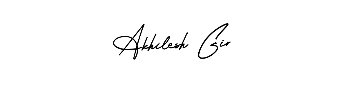 How to make Akhilesh Gir signature? AmerikaSignatureDemo-Regular is a professional autograph style. Create handwritten signature for Akhilesh Gir name. Akhilesh Gir signature style 3 images and pictures png
