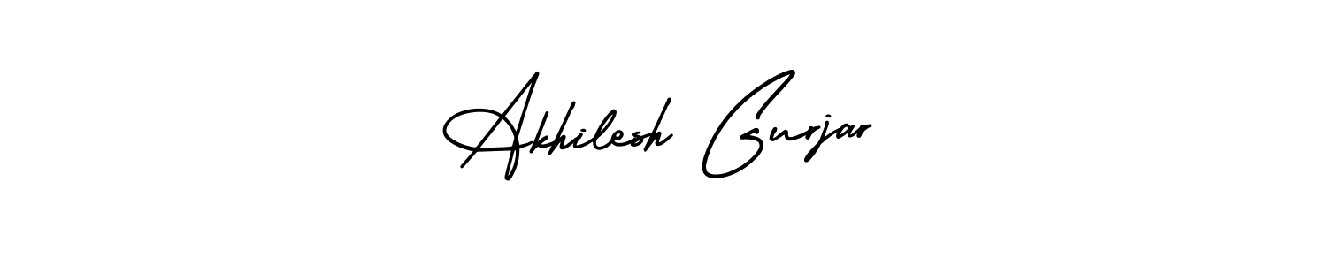 if you are searching for the best signature style for your name Akhilesh Gurjar. so please give up your signature search. here we have designed multiple signature styles  using AmerikaSignatureDemo-Regular. Akhilesh Gurjar signature style 3 images and pictures png