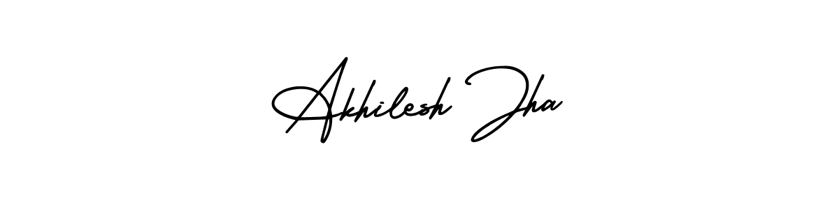 Make a beautiful signature design for name Akhilesh Jha. With this signature (AmerikaSignatureDemo-Regular) style, you can create a handwritten signature for free. Akhilesh Jha signature style 3 images and pictures png