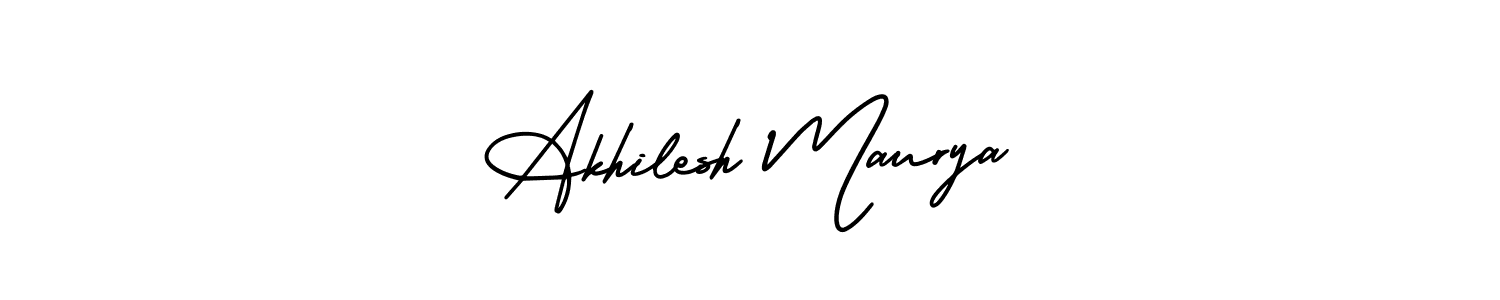 How to make Akhilesh Maurya signature? AmerikaSignatureDemo-Regular is a professional autograph style. Create handwritten signature for Akhilesh Maurya name. Akhilesh Maurya signature style 3 images and pictures png