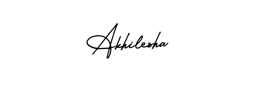 This is the best signature style for the Akhilesha name. Also you like these signature font (AmerikaSignatureDemo-Regular). Mix name signature. Akhilesha signature style 3 images and pictures png