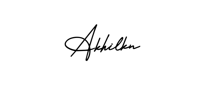 It looks lik you need a new signature style for name Akhilkn. Design unique handwritten (AmerikaSignatureDemo-Regular) signature with our free signature maker in just a few clicks. Akhilkn signature style 3 images and pictures png