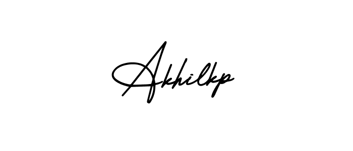 Make a beautiful signature design for name Akhilkp. With this signature (AmerikaSignatureDemo-Regular) style, you can create a handwritten signature for free. Akhilkp signature style 3 images and pictures png