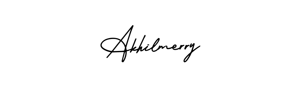 Create a beautiful signature design for name Akhilmerry. With this signature (AmerikaSignatureDemo-Regular) fonts, you can make a handwritten signature for free. Akhilmerry signature style 3 images and pictures png