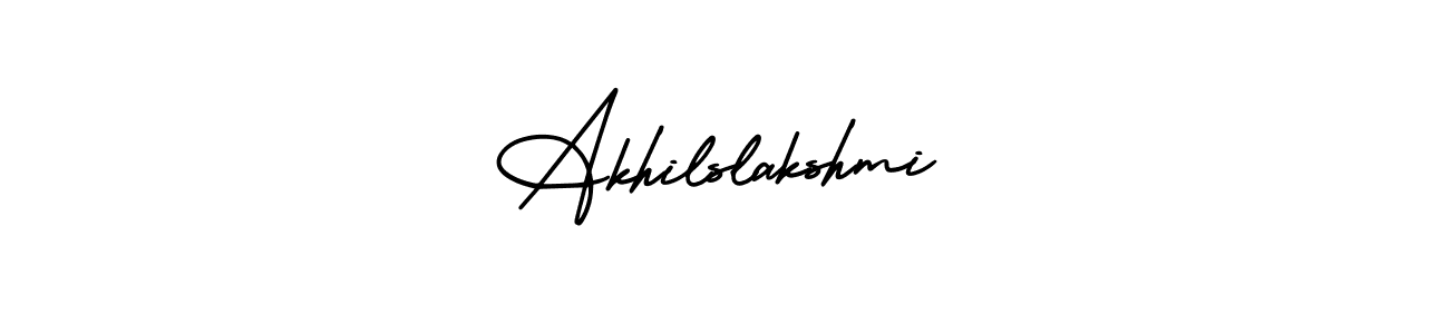 Make a beautiful signature design for name Akhilslakshmi. With this signature (AmerikaSignatureDemo-Regular) style, you can create a handwritten signature for free. Akhilslakshmi signature style 3 images and pictures png