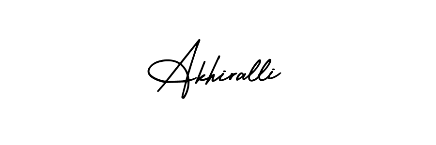 Use a signature maker to create a handwritten signature online. With this signature software, you can design (AmerikaSignatureDemo-Regular) your own signature for name Akhiralli. Akhiralli signature style 3 images and pictures png