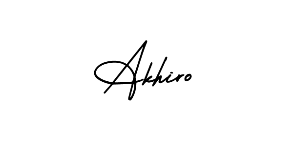 How to make Akhiro signature? AmerikaSignatureDemo-Regular is a professional autograph style. Create handwritten signature for Akhiro name. Akhiro signature style 3 images and pictures png