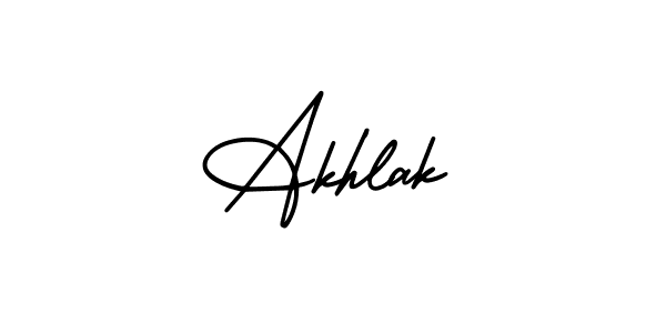 How to Draw Akhlak signature style? AmerikaSignatureDemo-Regular is a latest design signature styles for name Akhlak. Akhlak signature style 3 images and pictures png