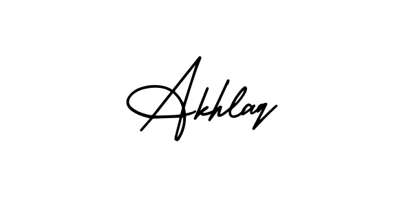 It looks lik you need a new signature style for name Akhlaq. Design unique handwritten (AmerikaSignatureDemo-Regular) signature with our free signature maker in just a few clicks. Akhlaq signature style 3 images and pictures png