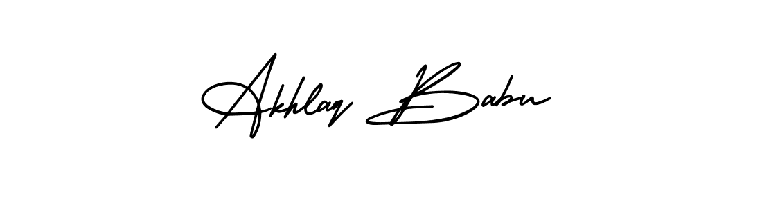 Make a short Akhlaq Babu signature style. Manage your documents anywhere anytime using AmerikaSignatureDemo-Regular. Create and add eSignatures, submit forms, share and send files easily. Akhlaq Babu signature style 3 images and pictures png