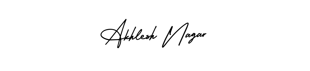 How to Draw Akhlesh Nagar signature style? AmerikaSignatureDemo-Regular is a latest design signature styles for name Akhlesh Nagar. Akhlesh Nagar signature style 3 images and pictures png