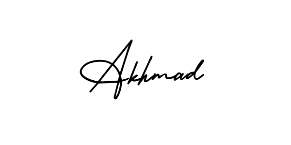 Also You can easily find your signature by using the search form. We will create Akhmad name handwritten signature images for you free of cost using AmerikaSignatureDemo-Regular sign style. Akhmad signature style 3 images and pictures png