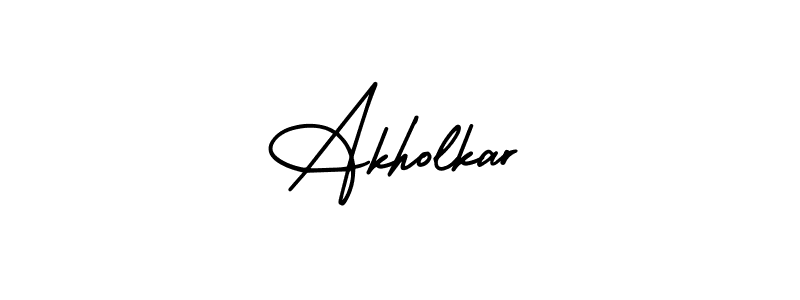 How to make Akholkar signature? AmerikaSignatureDemo-Regular is a professional autograph style. Create handwritten signature for Akholkar name. Akholkar signature style 3 images and pictures png