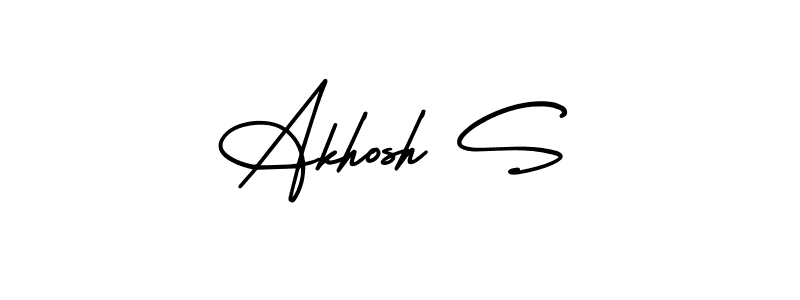 It looks lik you need a new signature style for name Akhosh S. Design unique handwritten (AmerikaSignatureDemo-Regular) signature with our free signature maker in just a few clicks. Akhosh S signature style 3 images and pictures png