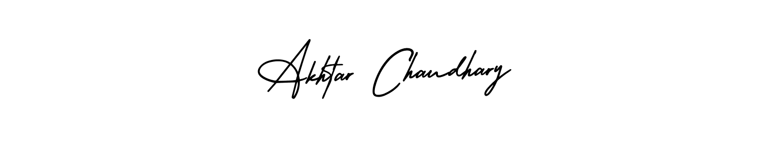 How to make Akhtar Chaudhary signature? AmerikaSignatureDemo-Regular is a professional autograph style. Create handwritten signature for Akhtar Chaudhary name. Akhtar Chaudhary signature style 3 images and pictures png