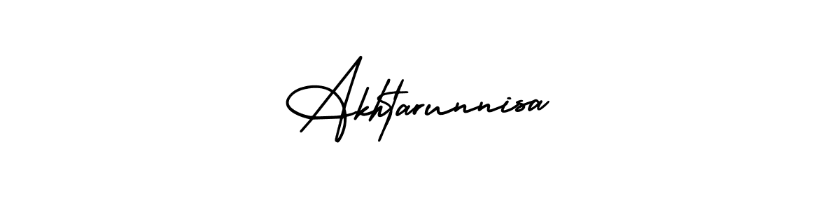 Similarly AmerikaSignatureDemo-Regular is the best handwritten signature design. Signature creator online .You can use it as an online autograph creator for name Akhtarunnisa. Akhtarunnisa signature style 3 images and pictures png