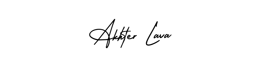 It looks lik you need a new signature style for name Akhter Lava. Design unique handwritten (AmerikaSignatureDemo-Regular) signature with our free signature maker in just a few clicks. Akhter Lava signature style 3 images and pictures png