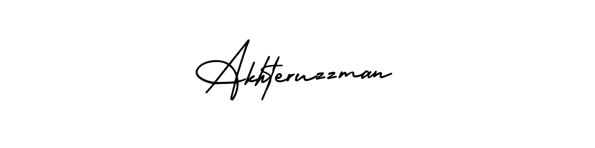 It looks lik you need a new signature style for name Akhteruzzman. Design unique handwritten (AmerikaSignatureDemo-Regular) signature with our free signature maker in just a few clicks. Akhteruzzman signature style 3 images and pictures png