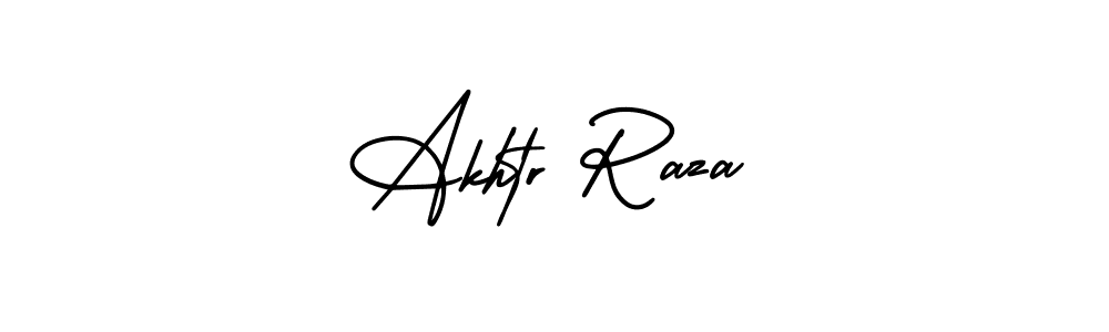 The best way (AmerikaSignatureDemo-Regular) to make a short signature is to pick only two or three words in your name. The name Akhtr Raza include a total of six letters. For converting this name. Akhtr Raza signature style 3 images and pictures png