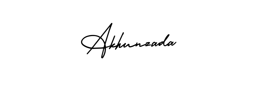 How to make Akhunzada signature? AmerikaSignatureDemo-Regular is a professional autograph style. Create handwritten signature for Akhunzada name. Akhunzada signature style 3 images and pictures png