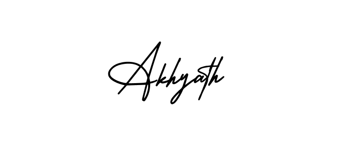 Use a signature maker to create a handwritten signature online. With this signature software, you can design (AmerikaSignatureDemo-Regular) your own signature for name Akhyath. Akhyath signature style 3 images and pictures png