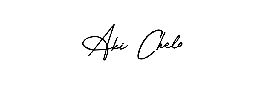 Aki Chelo stylish signature style. Best Handwritten Sign (AmerikaSignatureDemo-Regular) for my name. Handwritten Signature Collection Ideas for my name Aki Chelo. Aki Chelo signature style 3 images and pictures png