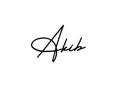 Design your own signature with our free online signature maker. With this signature software, you can create a handwritten (AmerikaSignatureDemo-Regular) signature for name Akib. Akib signature style 3 images and pictures png