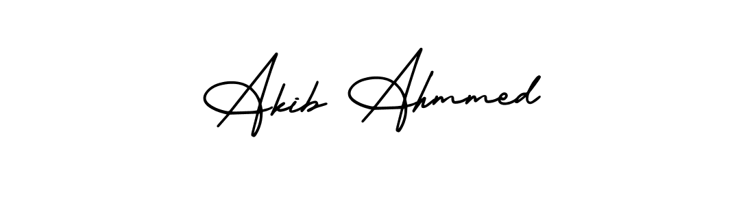 The best way (AmerikaSignatureDemo-Regular) to make a short signature is to pick only two or three words in your name. The name Akib Ahmmed include a total of six letters. For converting this name. Akib Ahmmed signature style 3 images and pictures png