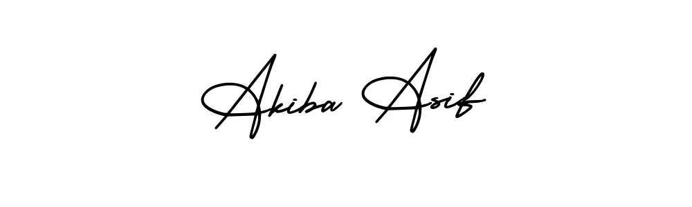 How to make Akiba Asif signature? AmerikaSignatureDemo-Regular is a professional autograph style. Create handwritten signature for Akiba Asif name. Akiba Asif signature style 3 images and pictures png