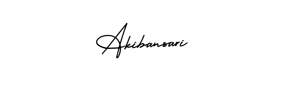 Design your own signature with our free online signature maker. With this signature software, you can create a handwritten (AmerikaSignatureDemo-Regular) signature for name Akibansari. Akibansari signature style 3 images and pictures png