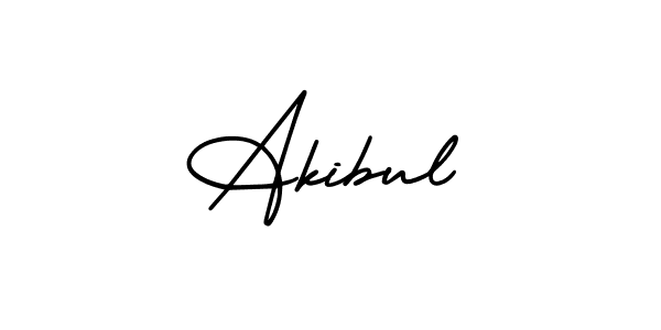 Make a beautiful signature design for name Akibul. With this signature (AmerikaSignatureDemo-Regular) style, you can create a handwritten signature for free. Akibul signature style 3 images and pictures png