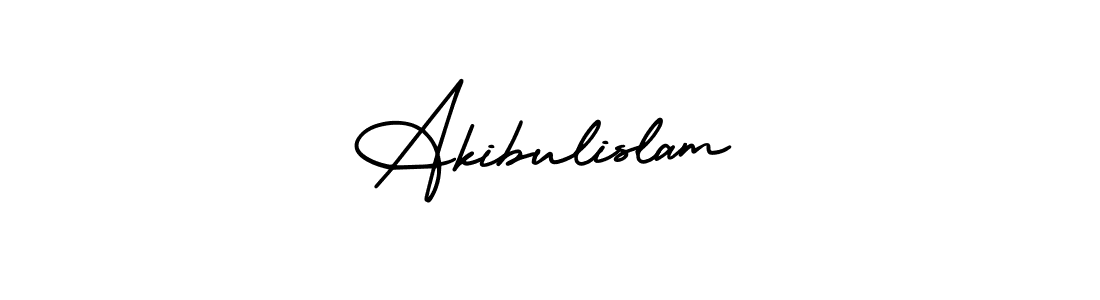 Akibulislam stylish signature style. Best Handwritten Sign (AmerikaSignatureDemo-Regular) for my name. Handwritten Signature Collection Ideas for my name Akibulislam. Akibulislam signature style 3 images and pictures png