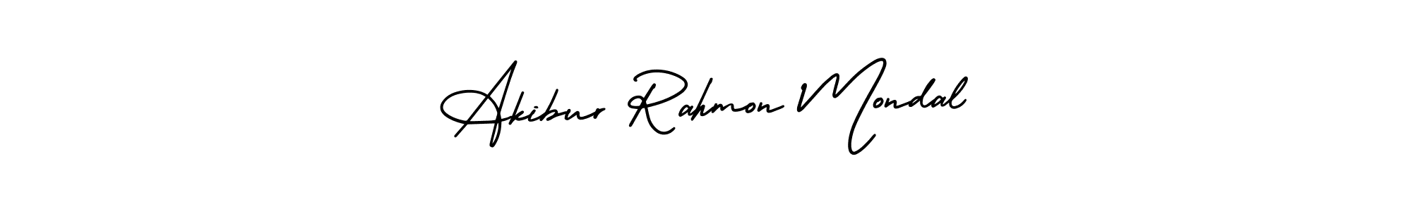 Create a beautiful signature design for name Akibur Rahmon Mondal. With this signature (AmerikaSignatureDemo-Regular) fonts, you can make a handwritten signature for free. Akibur Rahmon Mondal signature style 3 images and pictures png