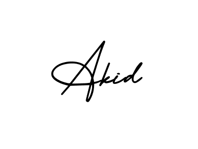 Make a beautiful signature design for name Akid. With this signature (AmerikaSignatureDemo-Regular) style, you can create a handwritten signature for free. Akid signature style 3 images and pictures png