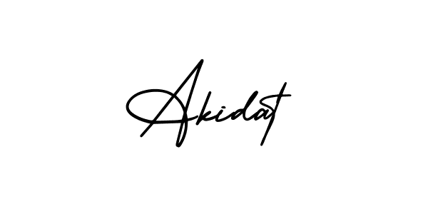 Design your own signature with our free online signature maker. With this signature software, you can create a handwritten (AmerikaSignatureDemo-Regular) signature for name Akidat. Akidat signature style 3 images and pictures png