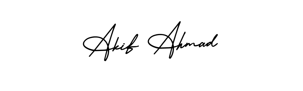 Make a beautiful signature design for name Akif Ahmad. With this signature (AmerikaSignatureDemo-Regular) style, you can create a handwritten signature for free. Akif Ahmad signature style 3 images and pictures png