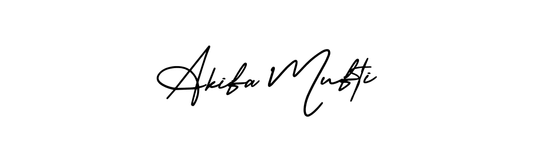 How to make Akifa Mufti name signature. Use AmerikaSignatureDemo-Regular style for creating short signs online. This is the latest handwritten sign. Akifa Mufti signature style 3 images and pictures png