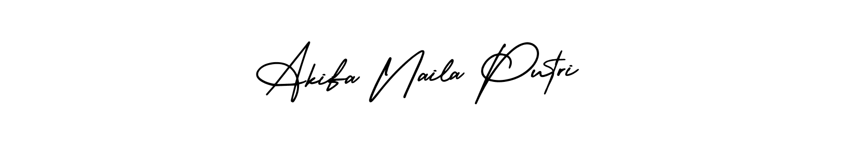 How to make Akifa Naila Putri signature? AmerikaSignatureDemo-Regular is a professional autograph style. Create handwritten signature for Akifa Naila Putri name. Akifa Naila Putri signature style 3 images and pictures png